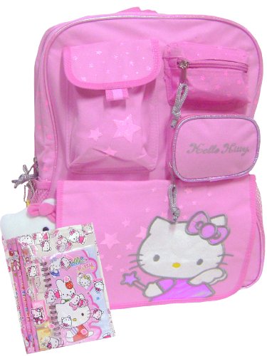 Angel Hello Kitty Pink Backpack & Stationery Kit