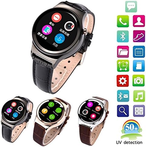 Qkking Waterproof Bluetooth Smartwatch - Black