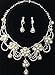 Taoqiao New Silver Rhinestone Artificial Zircon Bead Necklace Earrings Jewel...