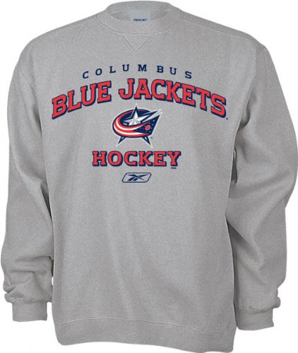 Columbus Blue Jackets Stacked Logo Crewneck Fleece Sweatshirt