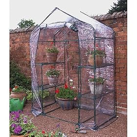 Walk In Mini Greenhouse Includes 4 Shelves