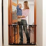 Hallway Swing Closed Saftey Gate Value Package in Black