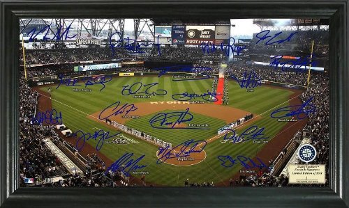 Highland Mint MLB Seattle Mariners Signature Field Framed Art