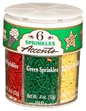Dean Jacobs 6 Sprinkle Accents, Regular, 2.4-Ounce Jars (Pack of 4)