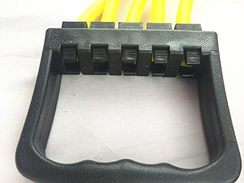 50lbs Adjustable Strength Trainer Chest Expander Fitness 5 Resistance Bands (Yellow)
