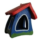 Futterhaus Klassik Blau zum Aufhängen Vogelhäuschen Vogelhaus für Vogelfutterhaus