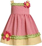 Bonnie Jean Girls 2-6x Seersucker Dress With Flower Ribbons