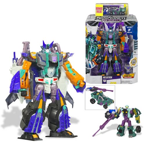 Transformers Cybertron Megatron Leader Class with Bonus Scout Class Figure