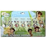21pk Disney Tinkerbell Fairies Days of the Week Earrings & Rings Set For Girls