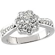 14K White Gold Diamond Ring - 1.12 Ct.