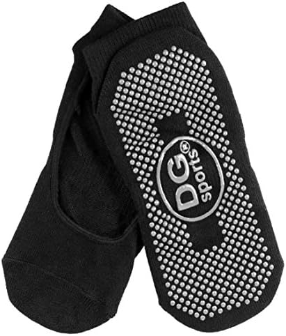 Yoga Socks Mary Jane Bella with Grips S/M Non Slip Ankle Socks (BLACK)