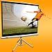 Produkt-Bild: ULTRALUXX PROFI Stativleinwand 245 x 245 cm 1:1 Format (346 cm Diagonale) - in alle Formate einstellbar - HDTV Leinwand Full HD gegeignet
