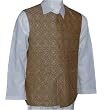 Mens Outerwear Silk Fabric Vest with Lining Handmade in Banaras