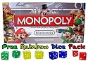 Nintendo Monopoly Board Game - Collector's Edition w/ Free Rainbow Dice Pack