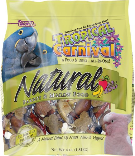 F.M. Brown's Tropical Carnival Natural Parrot and Macaw Food, 4-Pound