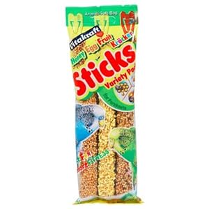 Vitakraft Fruit, Honey & Egg Flavored Kracker Sticks for Parakeets, Pack of 3