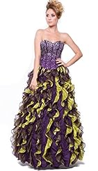 Strapless   Tiered Lace-Up Beaded Sweetheart Floor Length Winter Corset   Waistline Satin  Ball Gown Evening Dress/Homecoming Dress/Bridesmaid Dress/Pageant Dress/Prom Dress/Quinceanera Dress/Party Dr