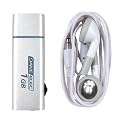 Dane-Elec Silver 1GB USB MP3 Player w/Head Phones