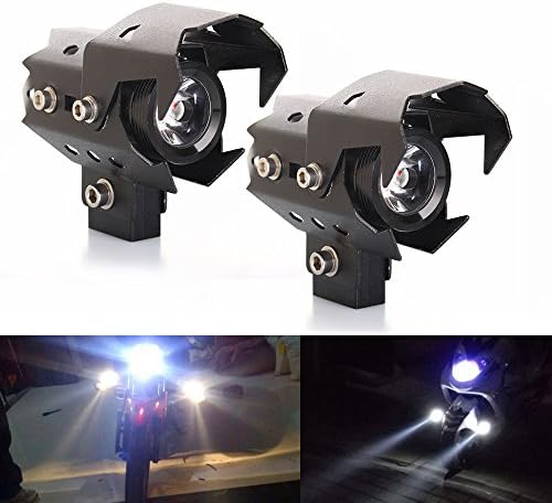2PCS U9 CREE LED Motorcycle headlight 125W 3000LM Driving DRL Fog Head Spotlight-Light White-High/Low Beam Flashing