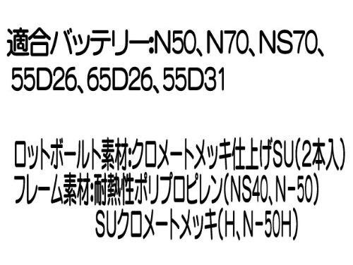 バッテリーフレームH形タイプ　取り付け時必需品256