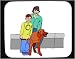 Decorated Mouse Pad with father, body, individuals, humans, person, dog, human, perso...