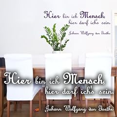 Wandkings Wandtattoo "Hier bin ich Mensch, hier darf ich's sein. (Goethe)" 50 x 19 cm schwarz - erh�ltlich in 33 Farben