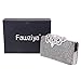 Fawziya Evening Clutch Rhinestone Crown Medium Novelty Purses For Women Formal-Black