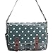 Anladia Oilcloth polka Dot Satchel A4 Folder Size Cross Body Messenger Handbag