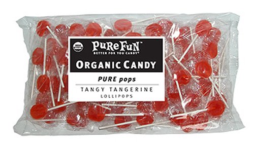 Pure Fun Certified Organic Bulk Tangy Tangerine Pops, 24-Ounce (Pack of 2) by Hard Candy