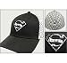 Superman: Baseball Cap Hat - Black/White Pattern (Not Adjustable, But Flexible)
