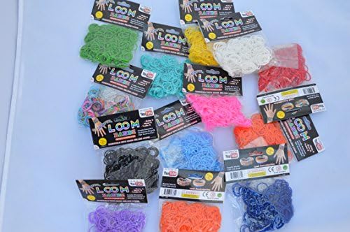 As Seen on YouTube 3600 Loom Bandz With 144 "S" Clips, Compatible With Major Selling Looms 12 Colors Available