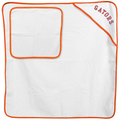 Florida Gators Infant White Logo Hooded Towel & Washcloth Set