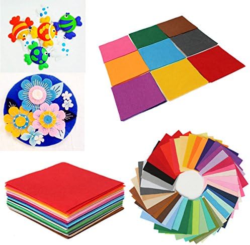 Nonwoven Fabric Sheet-VC Mall Disposable DIY Polyester Felt for Disposable Art and Decoration,30*30CM
