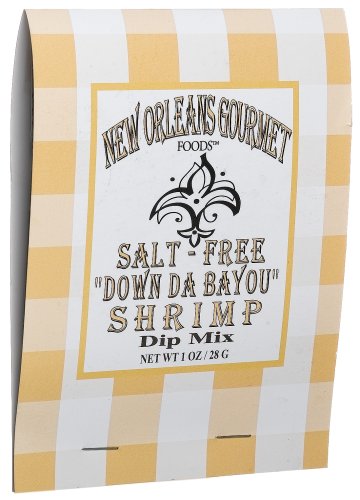 New Orleans Gourmet Foods Salt-Free Down Da Bayou Shrimp Dip Mix, 1-Ounce Bags (Pack of 8) by New Orleans Gourmet Foods