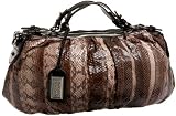 Badgley Mischka Platinum Bianca Snake Satchel