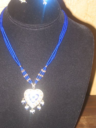 Unique Gift-lakh Bead Necklace Set and Earrings in Multi Beads-3pc Set(Brand New)