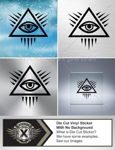 Stickers Masonic Symbol Size: 5 X 4.9 Inches Black