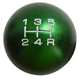 10x1.25mm Thread 5 speed Round Ball Type-R Shift Knob in Green Billet Aluminum for... by VMS Racing