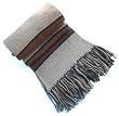 Handmade Pure Alpaca Natural Fiber Scarf - Dark Espresso Blend