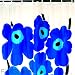 Marimekko Unikko Shower Curtains - Blue