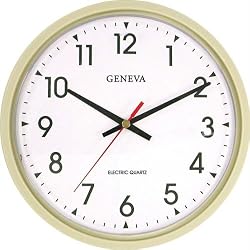 Geneva Brown 14-Inch Electric Quartz Wall Clock