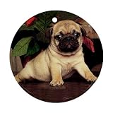 Pug Puppy Ornament (Round)
