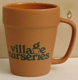 Village Nurseries Terracotta Gardeners Mug - Looks Like A Pot for plants - Yet is Drinking mug - Collectible Item