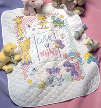 Cross Stitch Baby Quilt Crumb scrappy 2049 patchwork 4th