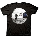 Dr. Who Moon Landing Tardis Doctor Adult T-shirt