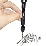 ユニバーサル ハンド ツイスト ドリル チャック付き 25 ピース ミニ マイクロ hss ビット hss 0.5-3 ミリメートル ウッド ジュエリー時計修理モデル クラフト穴掘削