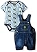 John Deere Baby Boys' Blue Tractors Overall Set