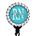 Retractable Badge Reel - RN Blue with Swarovski Rhinestones - Personalized Name - Badge Holder