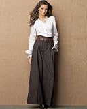 High-waist pinstriped pant