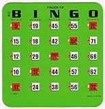 Regal Games 50 Green Fingertip Shutter Slide Bingo Cards